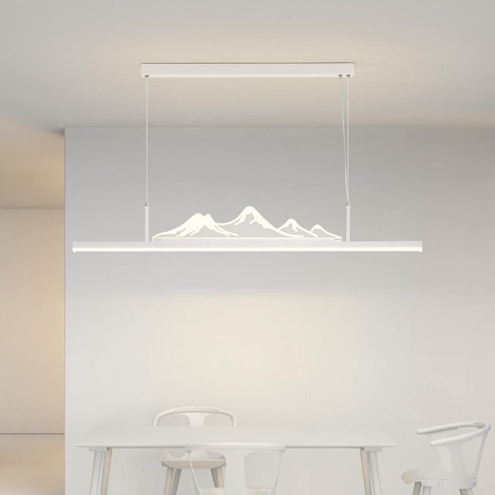 Candelabros de luz de Techo, iluminación LED Lineal Grande con atenuación Dorada, para Cocina, Montaje en Blanco y Negro, para Comedor y Sala de Estar
