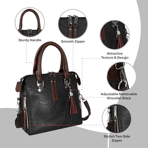 Image of Storite Women's Small Satchel Handbag for Women | Satchel Bag for Work | Ladies Purse | Stylish Shoulder Bag | Gift For Women | Timeless | Birthday /Wedding Gift for Wife /Sister /Mother