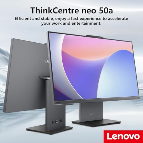 Image of Lenovo ThinkCentre neo 50a 23.8 inch FHD Business All-in-One, AMD Ryzen 5 220, 16GB DDR5, 1TB SSD, Windows 11 Pro