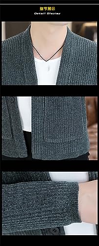 Men Cardigan Sweater Autumn Winter Thick V Neck Knitted Sweater Coats Causal Warm Men Causal Sweater3