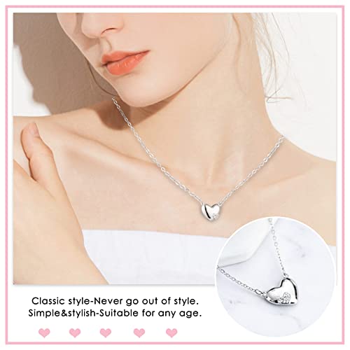 DHQH Mother's Day Granddaughter Necklace Gifts from Grandma Birthday for Heart Pendant Necklace for Teenage Teen Girls Jewelry Christmas2