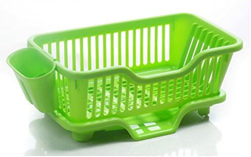Household items Kitchen Racks Thick Plastic Storage Rack Dripping Dishes Treatment Dish Rack Dripping Dish Rack (Green)