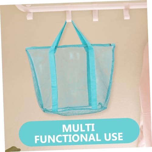 VICASKY Heavy Duty Mesh Tote Bag for Beach Travel and Sports Large Capacity Sandproof Storage Zipper Transparent Design for Easy Visibility and Organization3