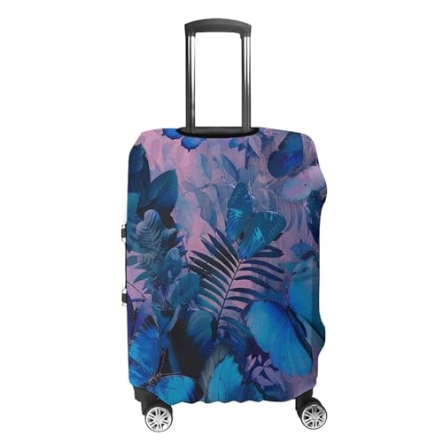 Luggage Cover Elastic Suitcase Cover Anti-Scratch Suitcase Covers Travel Dark Blue Butterfly Luggage Covers Luggages Protector for Travel Adult Luggages Decorative 18-32 Inch4