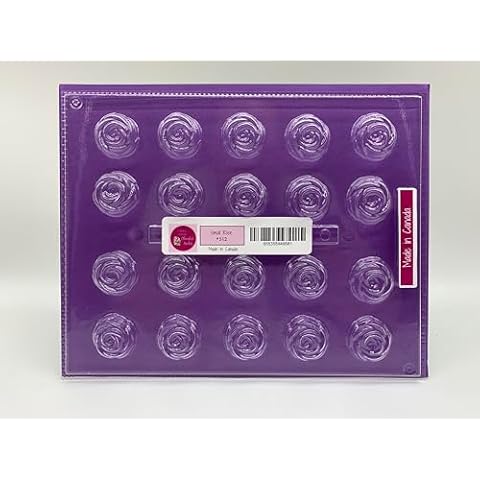 CANDISLE Chocolate Mold – Bite Size Rose Shaped, Homemade Candy bar Making DIY Mould, Durable & Food Safe Material Cover