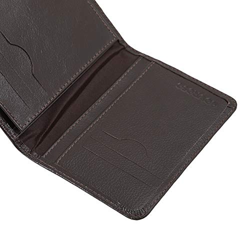 Carteira Slim Masculina Couro Legítimo Porta Cnh, Documento de Veiculo 187 (Café)