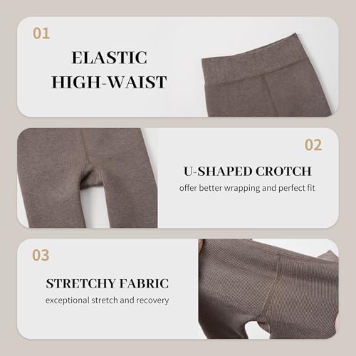 LOLANTA Winter Tights for Girls Stockings Warm Fleece Lined Footed Leggings High Waist Pantyhose4