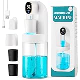 Automatic Mouthwash Dispenser for Bathroom, 21.12 oz Touchless Smart Mouth Wash Dispensers Bathroom Accessories Set with 4 Magnetic Cups, 4 Modes Wall Mounted Mouth Wash Dispenser for Home & Kids