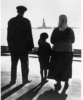DS Decor Photos Quality Digital Print of a Vintage Photograph - Immigrants Arriving at Ellis Island.Black & White 11x14 inches - Luster Finish