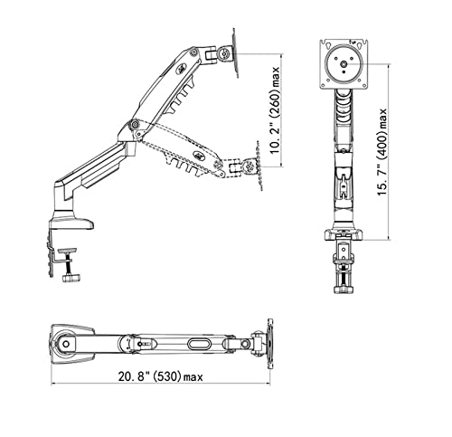 Bras de bureau ergonomique pour ecran et ordinateur portable - 5