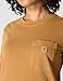 Carhartt Women's Relaxed Fit Lightweight Short Sleeve Garment Dye Pocket T-Shirt, Carhartt Brown, Large