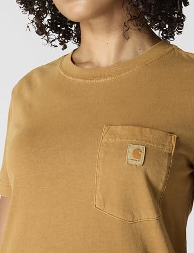 Carhartt Women's Relaxed Fit Lightweight Short Sleeve Garment Dye Pocket T-Shirt, Carhartt Brown, 3X - image 5