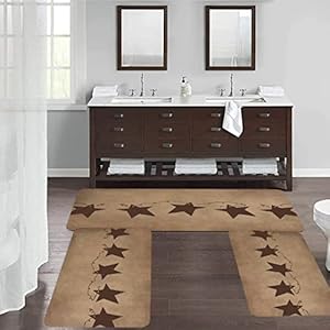 Rustictexasstarkitchenmatssetof3rustystarsvintageprimitivecountrykitchenrugsandmatsnonskidwashablekitchenfloormatsfarmhouserunnerrugcarpetforkitchenhallwaybathroombrown  Urban Country Home Decor Rustic texas star kitchen mats set of 3 rusty stars vintage primitive country kitchen rugs and mats non skid washable kitchen floor mats farmhouse runner rug carpet for kitchen hallway bathroom brown  urban country home decor