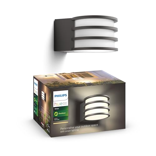Applique murale extérieure Philips Hue Lucca White 1x9.5W luminaire connecté anthracite