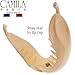 Camila Paris CP3044 2.75 Inch Small Hair Clips for Women Beige, Strong Hold Decorative, Durable Styling Girls Hair Accessories. Hair Ponytail For Women with Curly Thick Hair. Made in France