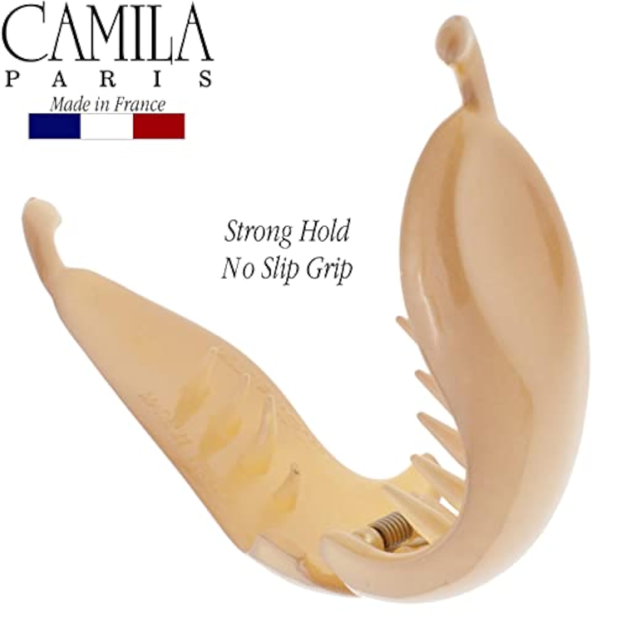 Beige Small Hair Clips for Women, Strong Hold