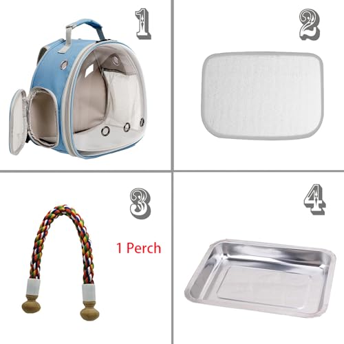 image for halinfer Small Bird Travel Backpack Carrier Cage, Backpack to Transpor