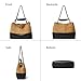 DORIS&JACKY Quilted Suede Tote Bag for Women, Designer Lambskin Satchel Shoulder Purse and Handbags with Chain Strap (Black&Brown)