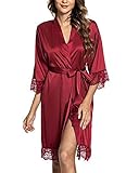 Material: Satin, hergestellt aus hochwertigen Stoffen, sorgt für eine gute Hautberührung, sieht edel aus, mit Spitze, sexy und charmant