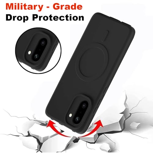Image of Back Cover Compatible with OnePlus 15R 5G | MagFit Ring Design (Non-Magnetic) | Shockproof Case | Anti-Slip Grip | Raised Camera Edges | Slim Protective Case for OnePlus 15R 5G (Matte Black)