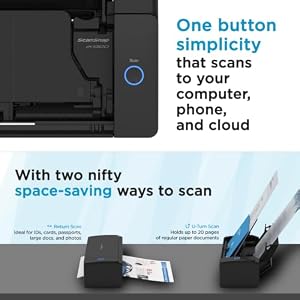 ScanSnap iX1300 Wireless or USB Double-Sided Color Document Scanner, Black — photo 3 of 6
