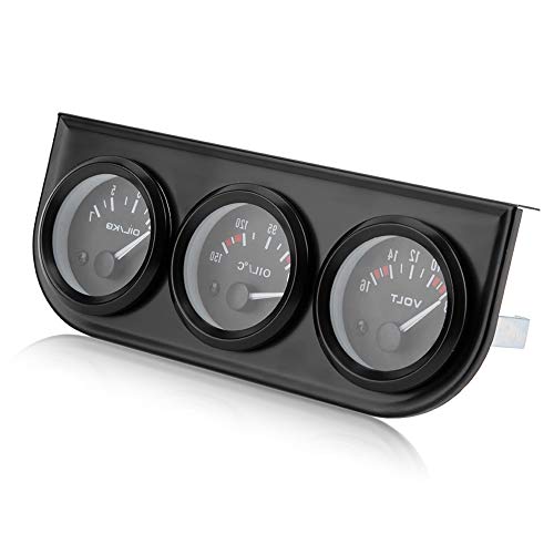 Voltmeter Triple Gauge Kit Voltmeter Water Temp Oil Pressure Gauge Tachometer 3 IN 1 - Image 5