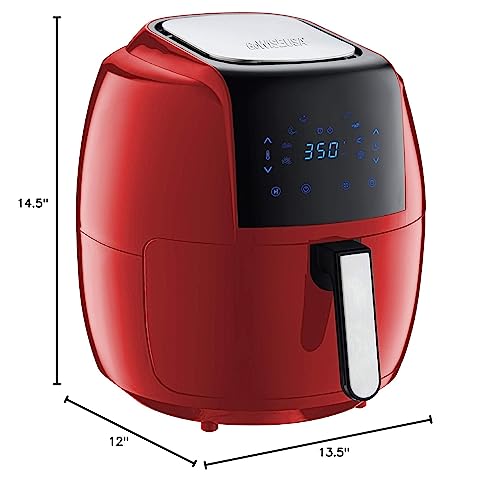 Gowise Usa 7-Quart 8-In-1 Digital Air Fryer With Recipe Book, 7.0-Qt, Red #TOP4