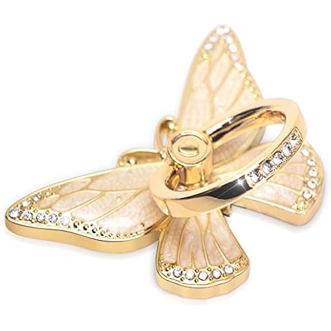 Cell Phone Ring Holder Stand with Crystal Stone and Enamel Process Cover