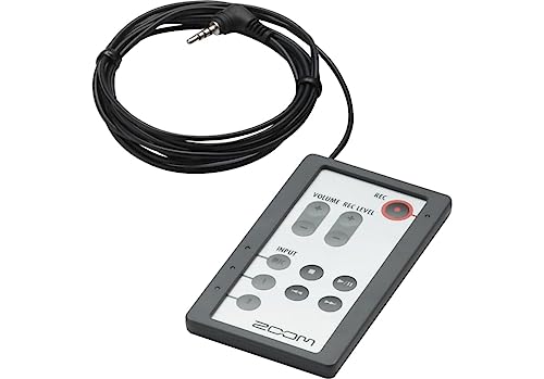Zoom RC4 Remote Control with Extension Cable, Designed for Use With H4n, H4n Pro, H4n Pro All Black to Control Volume, Record Level, Input Source, and Transport Functions