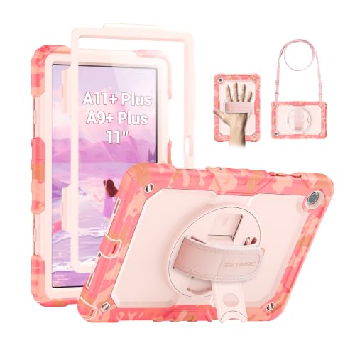 SEYMAC Case for Samsung Galaxy Tab A11+/A9+ Plus 11", Multicolor/Pink