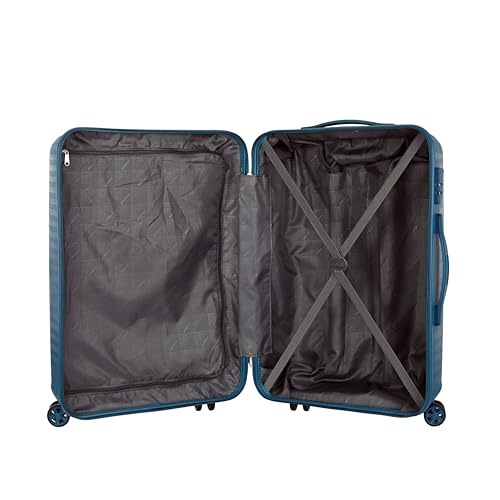 Image of Kamiliant by American Tourister Rock-Lite Medium 68 Cm Check-in Hard Sided Trolley Bag for Men & Women, Suitcase 66L for Travel with 3 Digit Combination Lock - Deep Ocean