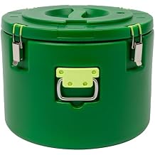 32QT Insulated Soup Container 7.9 Gallon Commercial Food Warmer for Hot&Cold Food, Hot Box for Catering, Food Cooler Soup Carrier for Restaurant, Canteen 6H Insulation Time Green