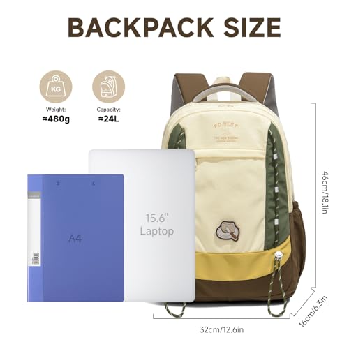 Miniatura 6 de Amythe Mochila Escolar Niño Adolescente Ligera, Mochila Para Portátil 15.6 Pulgadas 10 A 18 Años, Mochilas Escolares Grande Impermeable Para Exterior, Verde