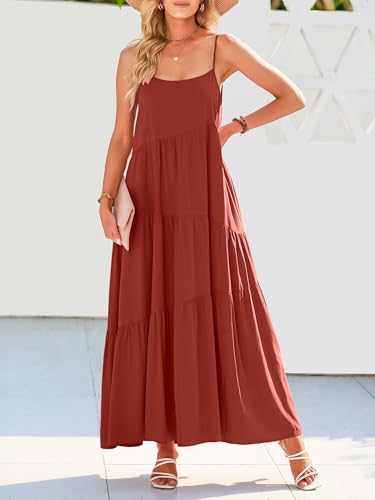Image of ANRABESS Women Summer Casual Loose Sleeveless Sundress Spaghetti Strap Flowy Boho Linen Beach Vacation Maxi Long Dress