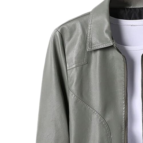 Chaqueta de cuero casual para hombre talla 3X-Large miniatura 2