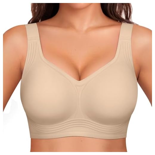 OEAK Womens Wireless Jelly Bras Plus Size Support Push Up Comfy Bra 3XL