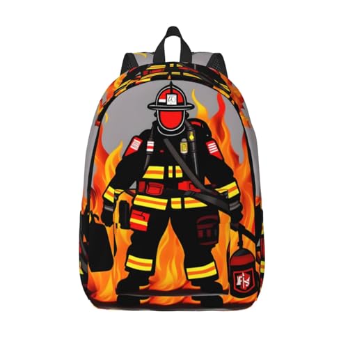 Sac à dos imprimé pompier en toile WURTON idéal pour vos journées de travail et randos
