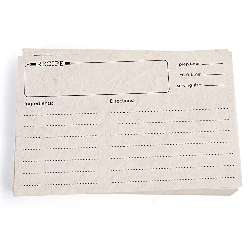 Cartes de recettes double face épaisses LotFancy 10,2 x 15,2 cm au style rétro rigide