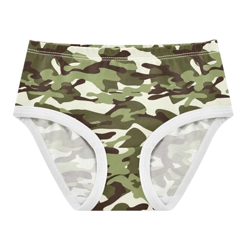 Joisal Girls Underwear Toddlers 2t Cotton Panties Little Girl Pattern Briefs Undies Kids Camouflage Green Beige
