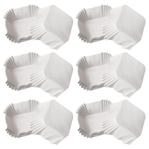 FSSTUD 1000 pirottini quadrati piccoli per cupcake, mini pirottini di carta per muffin, per matrimoni, cupcake, dessert, snack, fodere decorative per cupcake, per addio al nubilato, colore: bianco