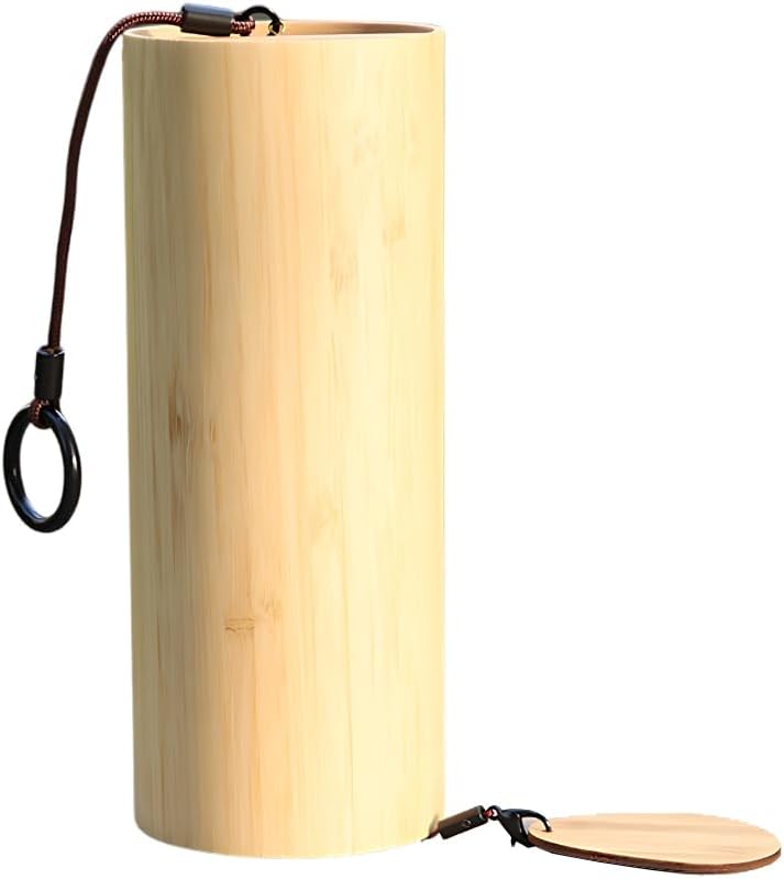 WFIST Bamboo Wind Chime – Experience The Harmony of G Chord (G-B-D-C) for Deep Relaxation, Sound Healing, and Meditation (Snow-G Chord)