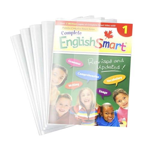 yivom 10 Stück Buchumschlag A4 Transparent 21 x 30cm Buchumschläge Schulbücher Verdickte wiederverwendbare A4 Transparenter Buchumschlag für Office Der Schule