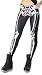 QZUnique Women's Classic Skeleton Printed Pattern Ankle Length Elastic Tights Leggings