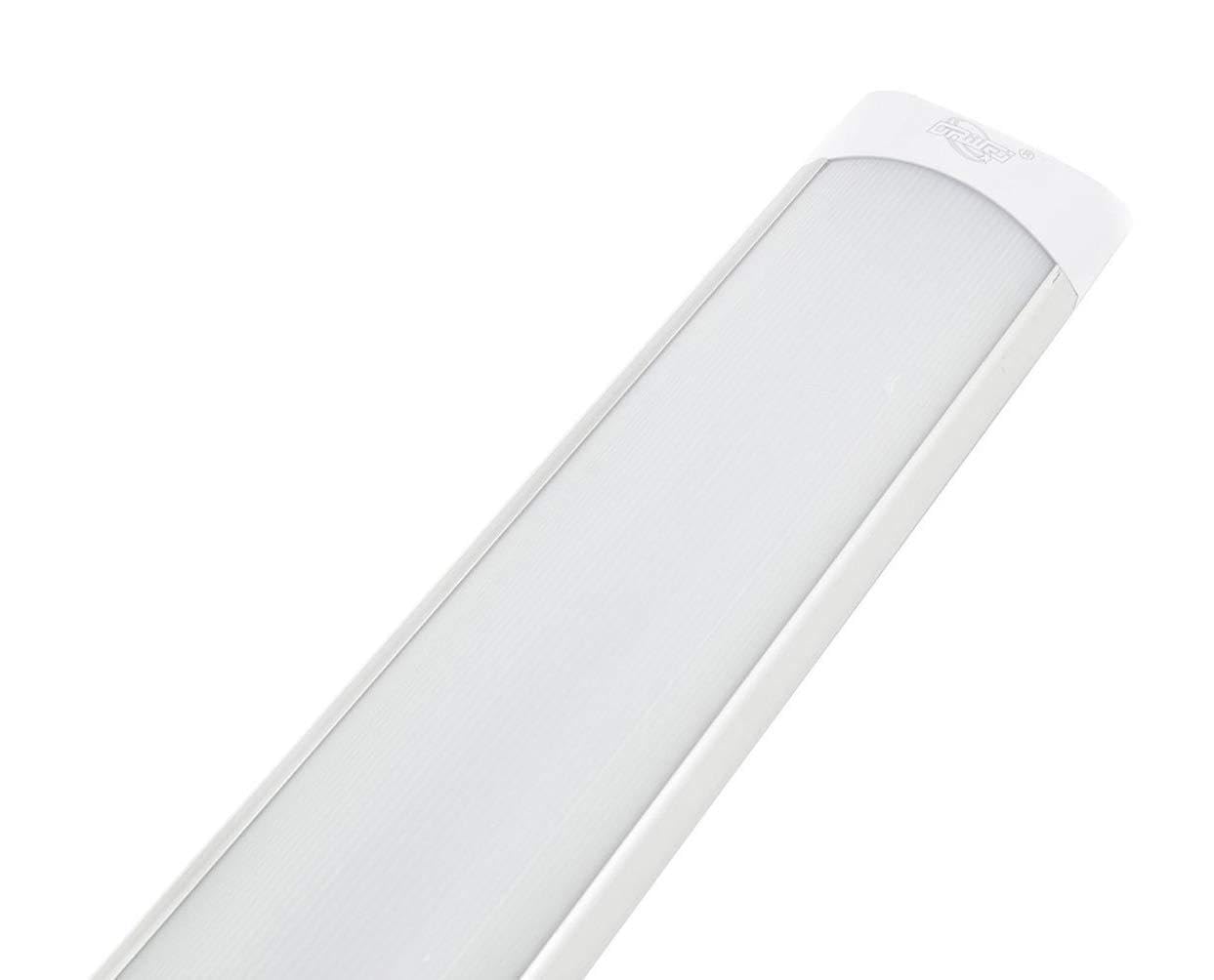P25-48N-K10- Kit 10pz Plafoniera Led Ultrasottile 150cm 60W Bordo Argento Completo di Led 4200K Luce Naturale 4800lm