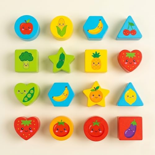Image of HAPPY HUES Sorting & Stacking Toy- Skills Enhancement Motor Skill Toys for Toddlers /Kid -Magnetic- Capture The Worms Toys | Early Educational-Montessori Toy (Farm Sorting)