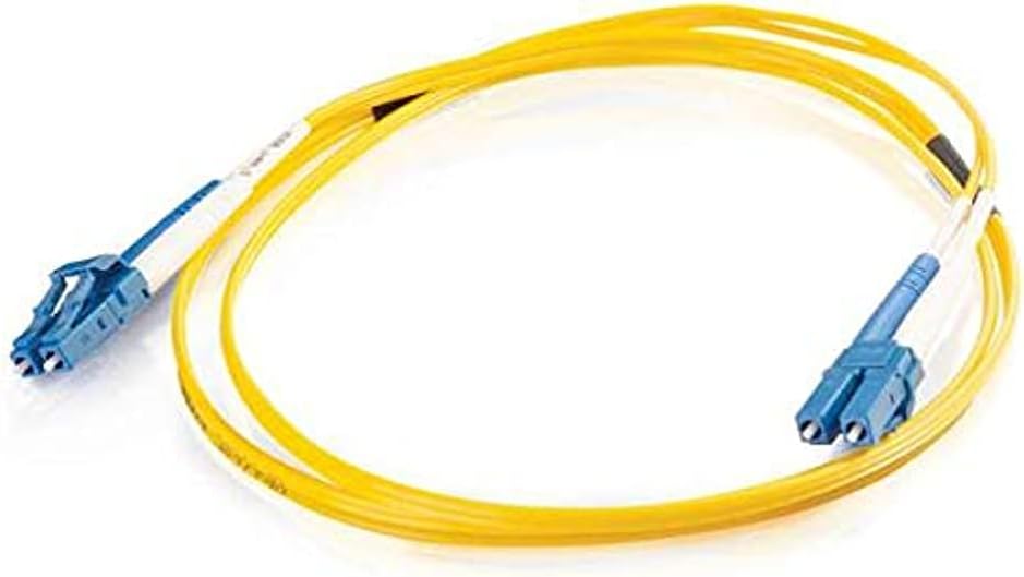 C2G 37463 OS2 Fiber Optic Cable - LC-LC 9/125 Duplex Single-Mode PVC Fiber Cable, Yellow (29.5 Feet, 9 Meters)