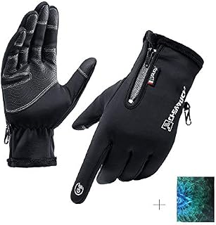 SmartDer Cycling Gloves, Windproof Warm Gloves for Winter, Lightweight Outdoor Running Gloves, Touch