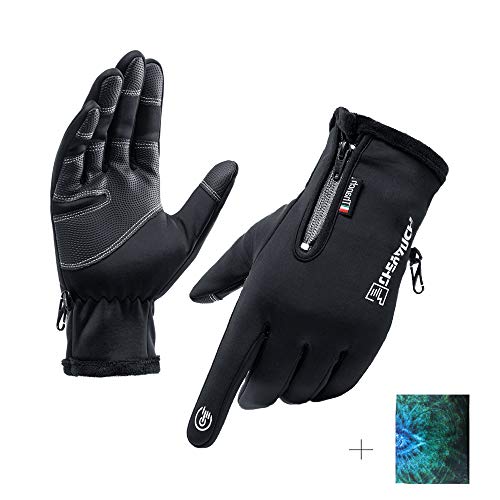 SmartDer Cycling Gloves, Windproof Warm Gloves for Winter, Lightweight Outdoor Running Gloves, Touch