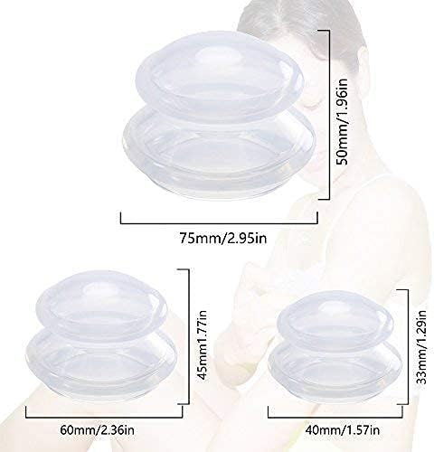 Vista 5 de Juego profesional de terapia de ventosas de silicona tazas de masaje de silicona tazas de masaje chino para reducción de celulitis, masaje