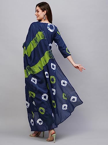 Image of ANNI DESIGNER Women Cotton Blend Kurta Pant With Dupatta